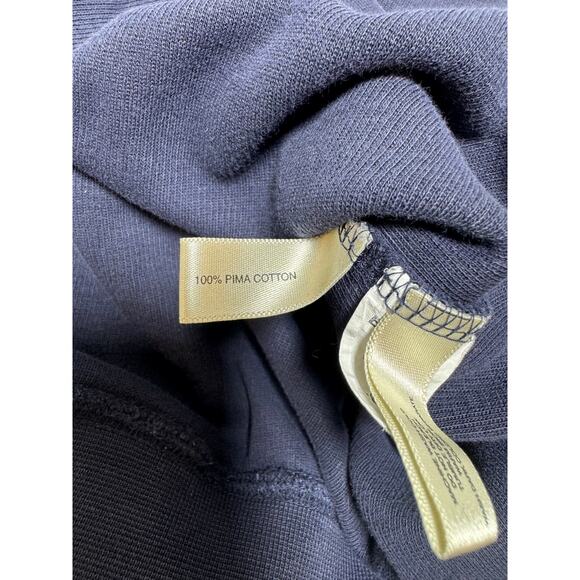 Cutter & Buck Large Navy Blue Men’s 1/4 zip Pullover Pima Cotton Preppy - Picture 7 of 9